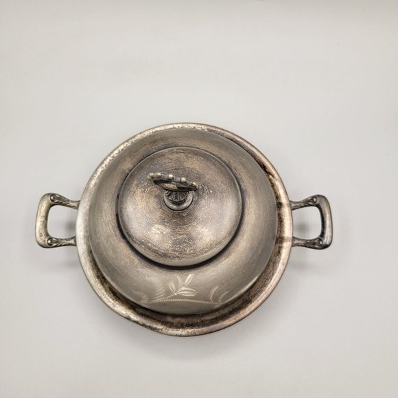 Antique Butter Dish with Ice Hull Albany Silverplate Co 1870-1880 - Picture 7 of 10